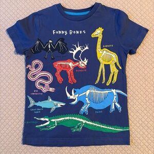Mini Boden Glow in The Dark Tee with Animal Graphics